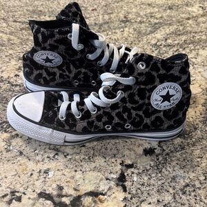 Converse Black and Gray Leopard High-Tops